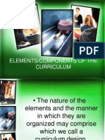 Elements/components of The Curriculum