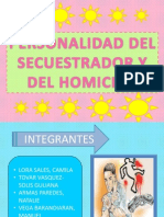 Personalidad Del Secuestrador y de Homicida