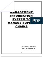 Management Information System To Manage Supply Chains