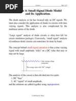 Lecture 4: Small-Signal Diode Model and Its Application