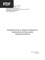 Sistema de Adquision de Datos Arduino+Matlab