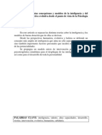 Repaso de Las Distintas Concepciones y Modelos de La Inteligencia y Del Talento