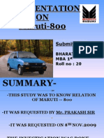 Presentation On Maruti-800