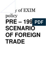 Study of EXIM Policy: PRE - 1991 Scenario of Foreign Trade