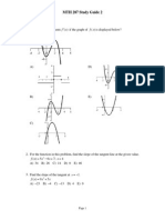 Calculus Test 2 Study Guide