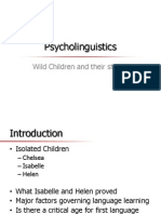 Psycholinguistics: Wild Children and Their Stories