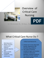 Overview of Critical Care Nursing: Sri Wulandari N., M.Kep., Ns - Sp.Kep - An