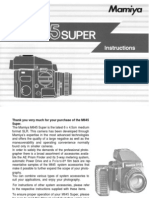 Mamiya M645 Super Instruction Manual