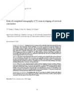 Role of Computed Tomography (CT) Scan in Staging of Cervical Carcinoma