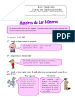 Ficha Informativa - Leitura de Números - Maneiras de Ler Números PDF