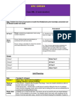 Division Sequence of Lessons 2014