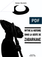 Le Mythe Et L'histoire Dans La Geste de Zabarkane PDF