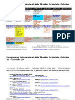 Gangneung Independent Arts Theater Schedule, October 23 - October 29