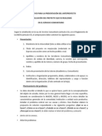 Instructivo para La Presentación Del Anteproyecto PDF