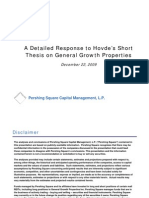 Pershing Square's Latest Presentation On General Growth Properties