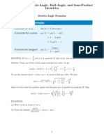 Double-Angle, Half-Angle, and Sum-Product Identities