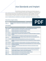 Medical Device Standards and Implant Standards