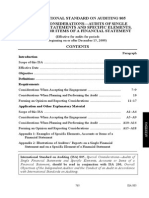 ISA 805 - Special Considerations - Audits of Single Financial Statements and Specific Elements, Account or Items of A Financial Statements