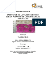 Influence de La Carbonatation Sur La Porosité Et La Permeabilité Des Béton PDF