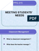 PPG 215 Meeting Student Needs