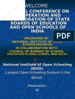 National Conference On Cooperation and Collaboration of State Boards of Education and Open Schools of India