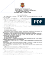 Lista de Probabilidade - Variáveis Aleatórias PDF