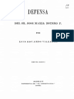 Defensa Del SR Jose Maria Botero 1896