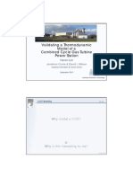 Validating A Thermodynamic Model of A Combined Cycle Gas Turbine Power Station