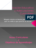 Planificaciòn y Adecuaciones Curriculares