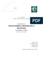 Ensayo :historia de La Psicología en Argentina y Córdoba