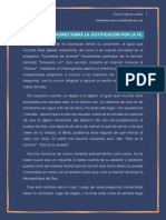 Reflexiones Sobre La Justificación Por La Fe