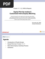 Equity Pick-Up Module & Customized Intercompany Matching: Fusion 11.1.1.2, HFM & Reports