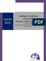 Report of Youth Path's Foremost Working Volunteer Official Meeting