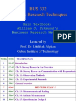 Bus 332 Scientific Research Techniques Ch9!10!11 12