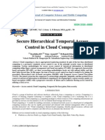 Secure Hierarchical Temporal Access Control in Cloud Computing