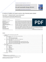 A Review of Studies On Central Receiver Solar Thermal Power Plants