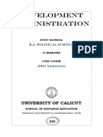 Development Administration: University of Calicut