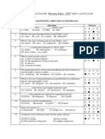 IESO 2010 Entrance Test QUESTIONS WITH ANSWERS