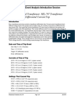 Petrochemical Transformer: SEL-787 Transformer Differential Current Trip