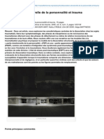 Dissociation Structurelle de La Personnalité Et Trauma