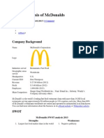 McDonalds SWOT Analysis 