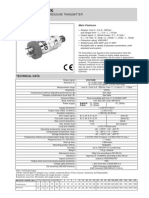 Pressure Transmitter: Technical Data