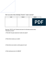 What Is Scarcity Worksheet