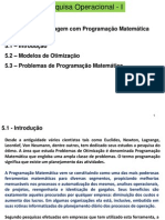 Pesquisa Operacional - Programação Matemática