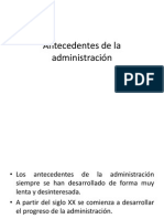 Antecedentes de La Administración