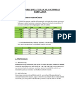 Factores Que Afectan A La Actividad Enzimática