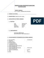 Memoria Descriptiva para Electrificación