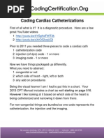 Coding Cardiac Catheterizations