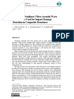 Analysis of Nonlinear Vibro-Acoustic Wave Modulations Used For Impact Damage Detection in Composite Structures