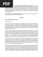 Samples Letter of Intent For Master's Degree